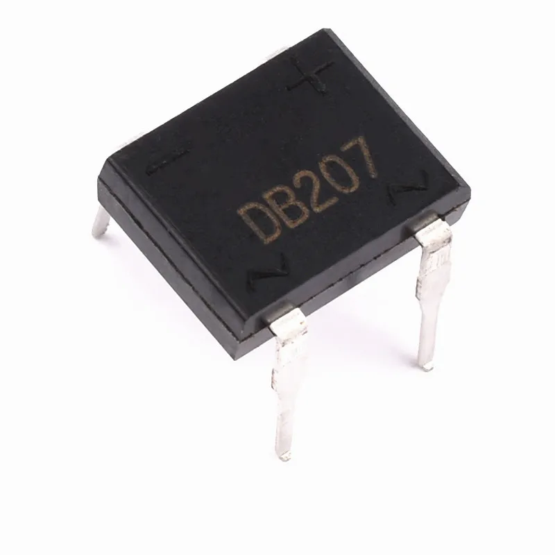 10pcs/lot diode bridge retifica DB207 DIP-4 DB207S DIP4 2A 1000V power diode rectifier 1000v electronic components