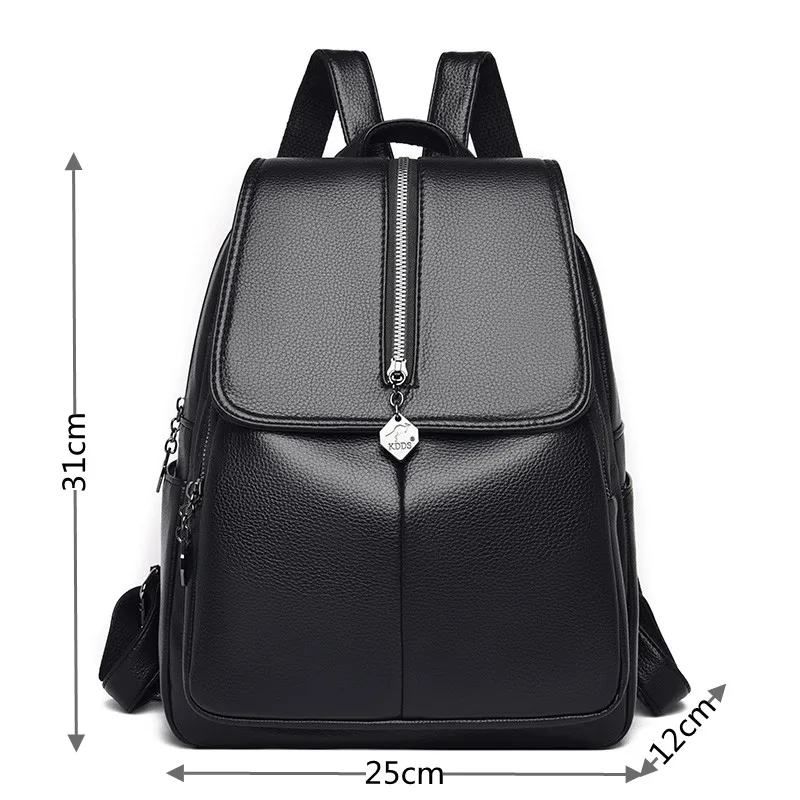 Fashion Women Pu Leather School Bag For Girls Backpacks High Quality Female Vintage Travel Shoulder Bagpack