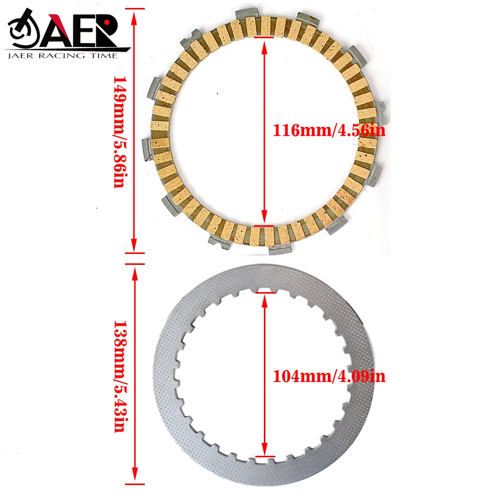 Clutch Friction Disc Plates for Honda CRF450X 2005-2017 CRF450 XRL 2014-2016 CRF450R 2002-2003 CRF450R R6 R7 R8 2006-2008