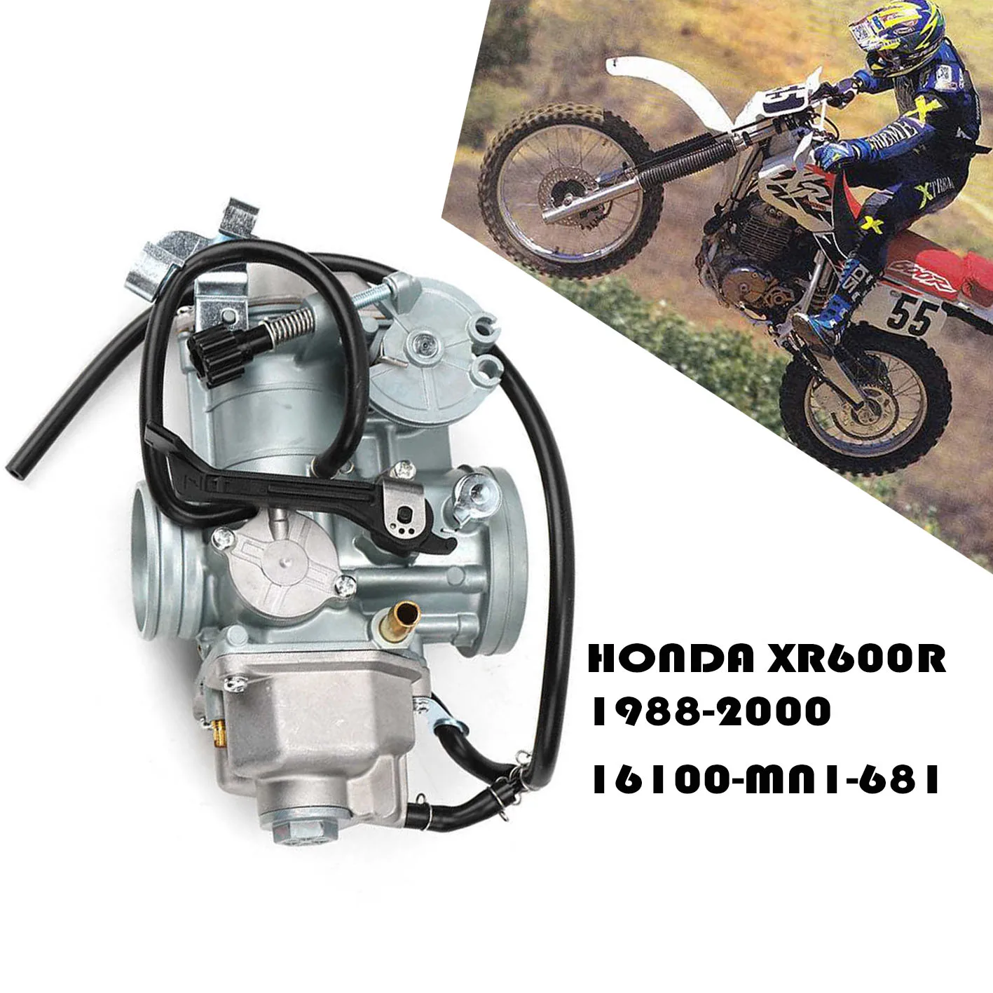 

1988-2000 XR600R XR 600R Carburetor Assy 16100-MN1-681 OEM FOR HONDA Motorcycle Accessories Round Slide Carbs Gaźnik Carburador