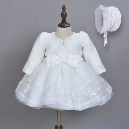 3pcs Baby Girls Princess Gown Dress Lace Christening Wedding Birthday Pageant Party Bridesmaid Formal Dresses Clothes