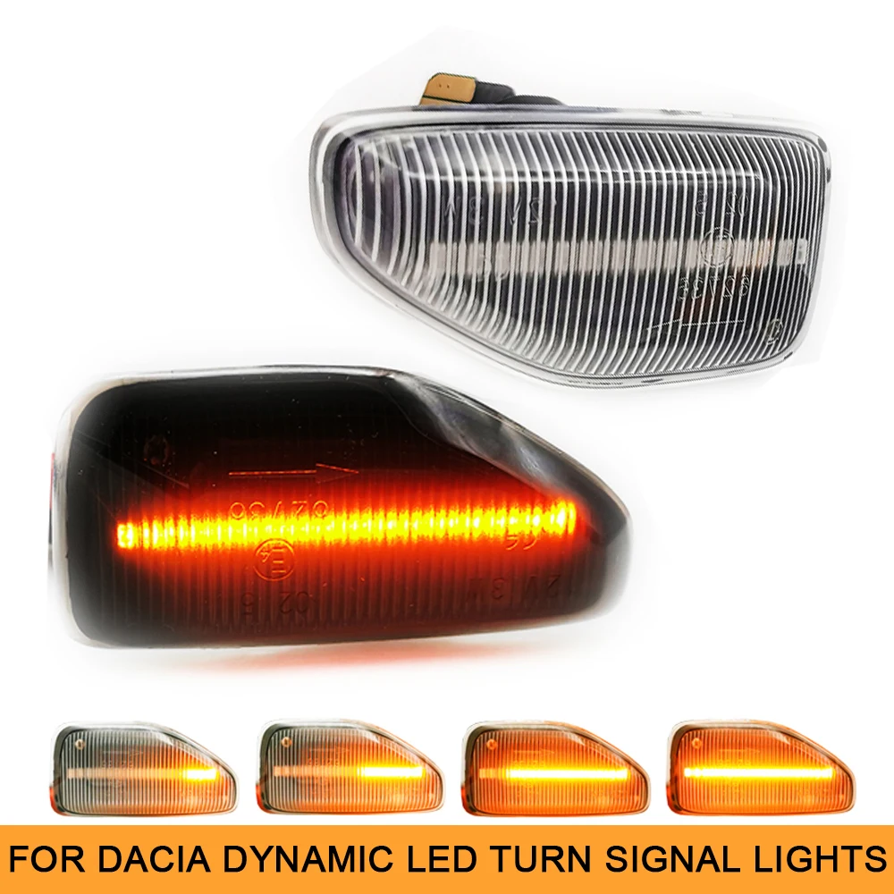 

2Pcs Dynamic LED Side Marker Light Arrow Turn Singal Repeater Light for Dacia Duster Sandero Stepway Longan MCV Sandero MK2