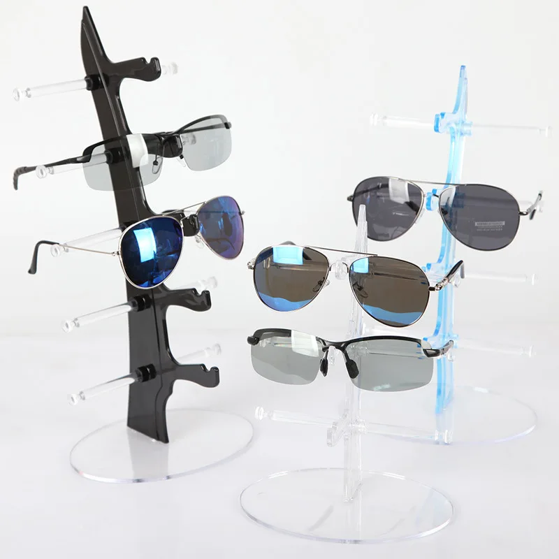 5 Pair Sunglasses Glasses Fashion Acrylic Show Rack Counter Eyeglasses  Transparen Display Stand Holder