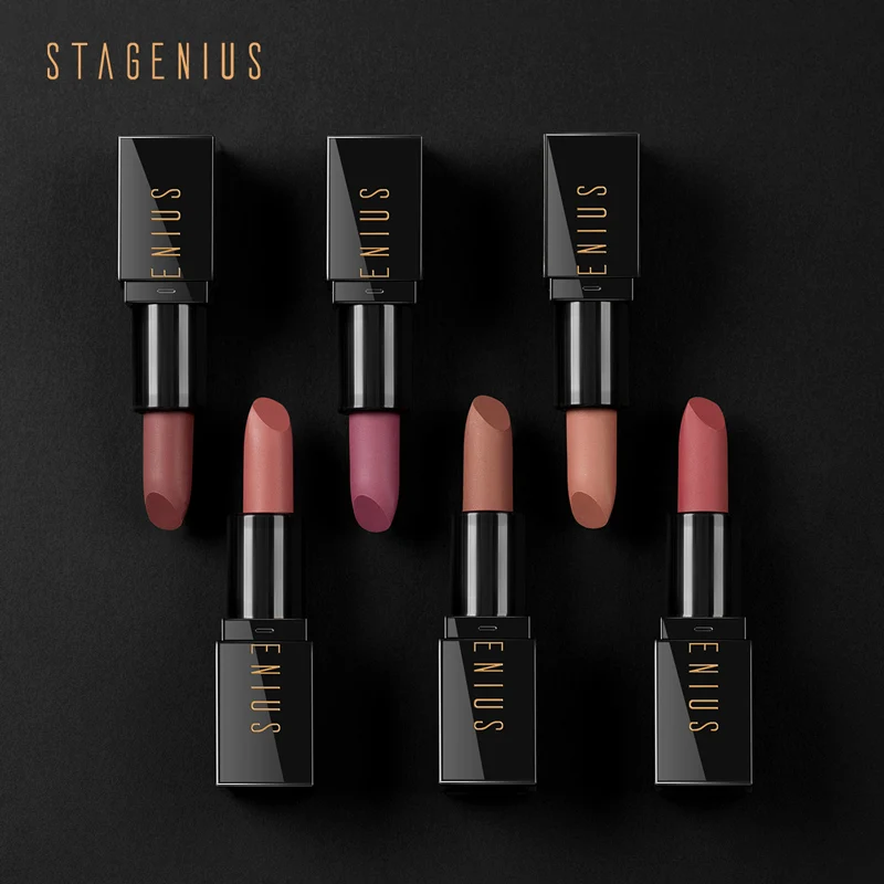 STAGENIUS-lápiz labial mate Soul, crema de labios supersuave, NO SECA, 6 colores populares, cosméticos para labios, tamaño de viaje