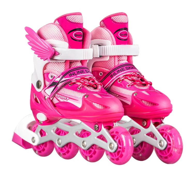 Roller skates single sparkling inline skates roller skates beginner skate shoes adjustable size skates