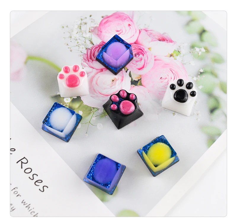 TC156 DIY Set Manual Mechanical Gaming Keyboard Key Caps Resin Clavier Silicon Molds Keycap Mold For Art Epoxy Handmade Crafts