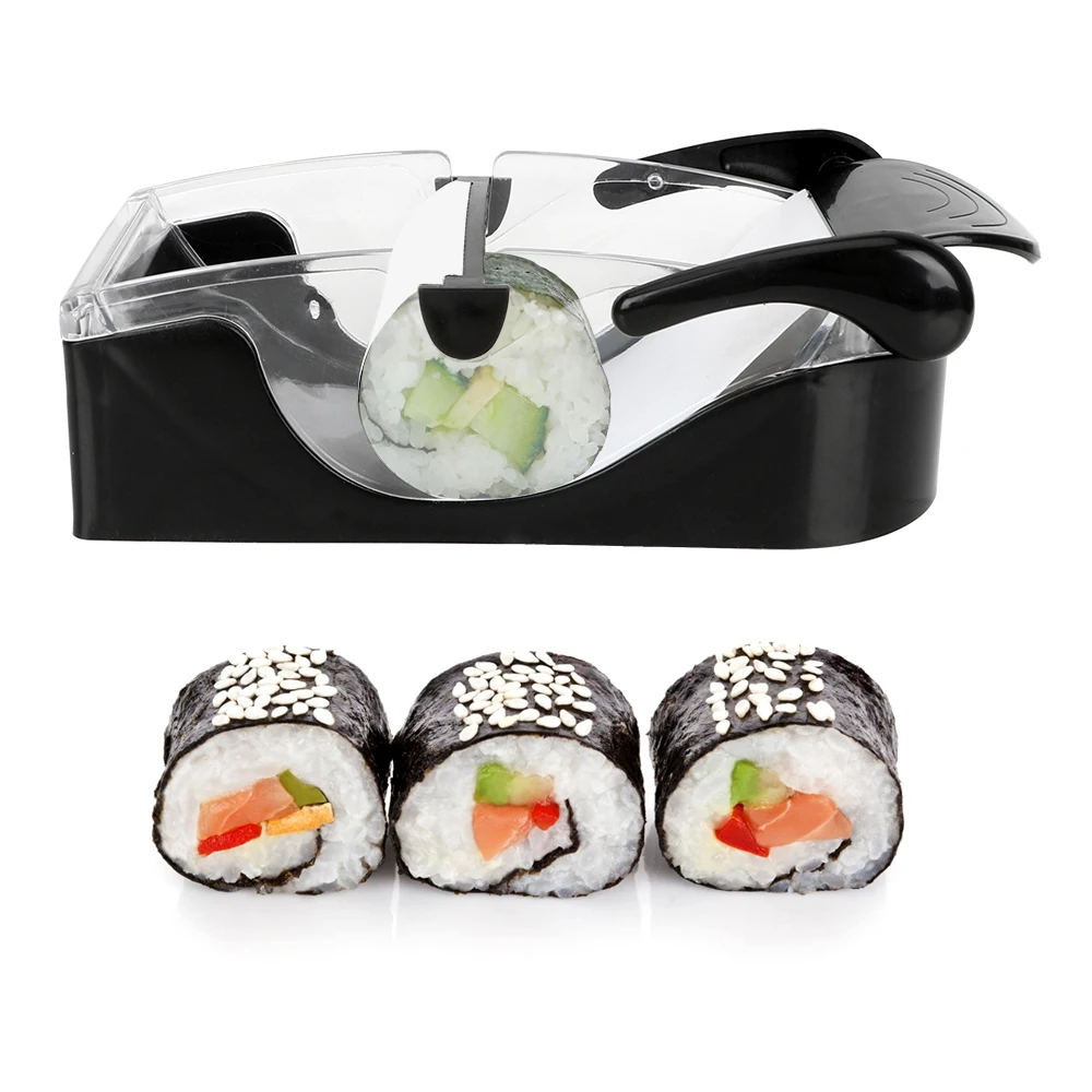 Non-stick Sushi Maker Devices Sushi Roller Machine Rice Ball Mold Vegetable Meat Rolling Tool DIY Kitchen Gadgets