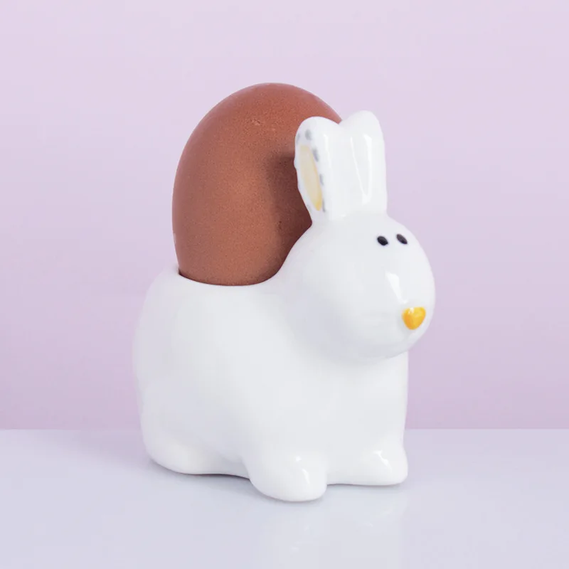 Cute mini egg tray creative rabbit shape single breakfast egg tray small dip dish kitchen desktop ornaments.