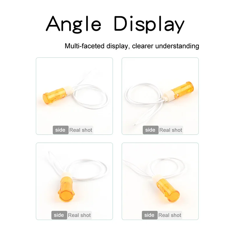 Painel de montagem Indicador de néon, lâmpada de sinal com fio Guiding, vermelho, verde, amarelo, 10mm, 380, 220V, 12V, 24V DC, MDX-11A, 5Pcs