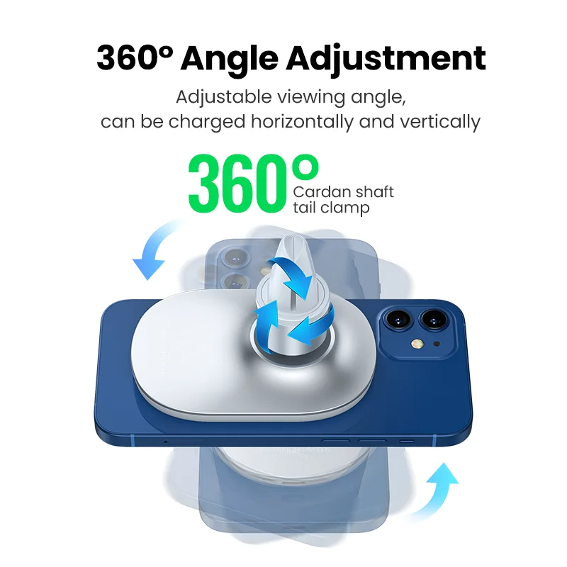 UGREEN 자기 무선 자동차 충전기 아이폰 13 12 무선 충전 Qi 자동차 전화 홀더 공기 환기 무선 자동차 충전기