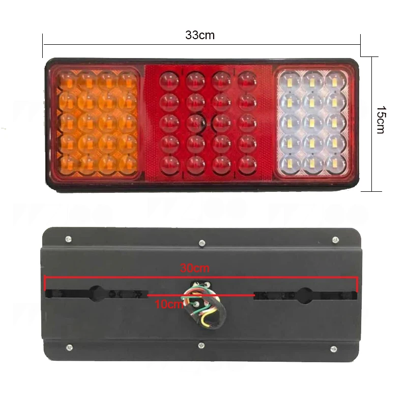 2x24V Truck LED Tail Light  Warning Rear Lamp Boat Trailer Stop Reverse Safety Indicator Lights for Trailer Truck Car taillights