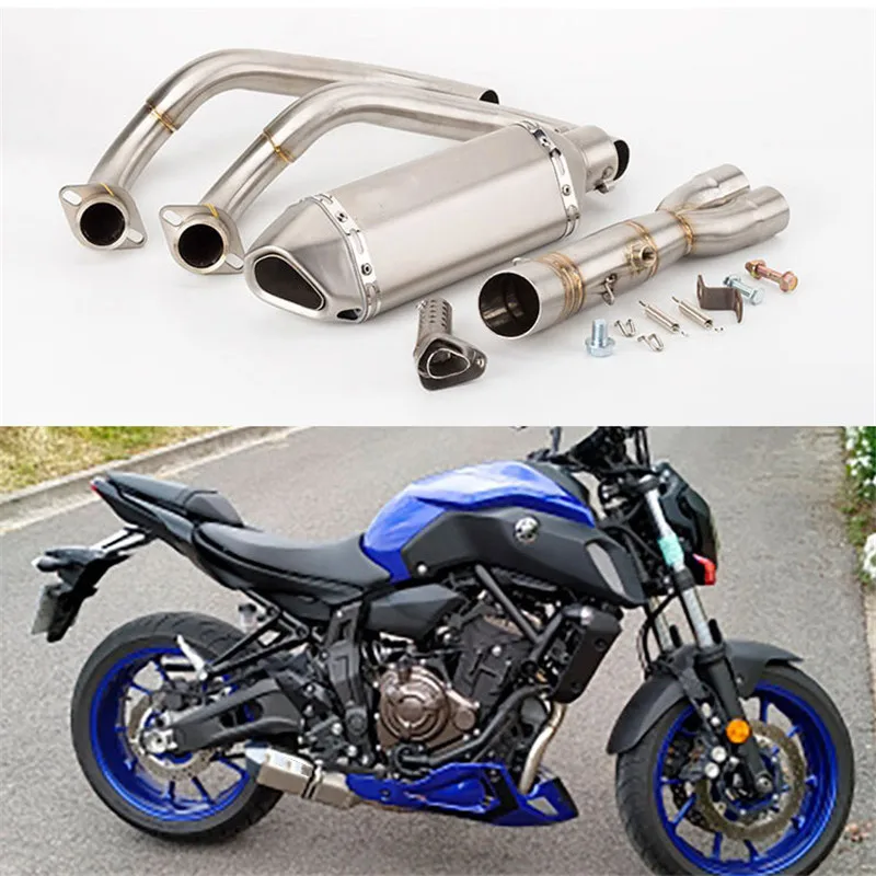 

MT-07 Full Set Motorcycle Moto Exhaust Pipe And Link Pipe With DB Killer For YAMAH FZ07 MT07 2014 2015 2016 2017 Year