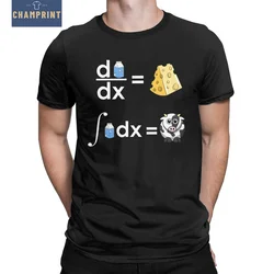 Novelty Milk Calculus Milk Differential Is Cheese T-Shirts Men 100% Cotton T Shirt Cow Funny Science Math Tees Gift Clothes