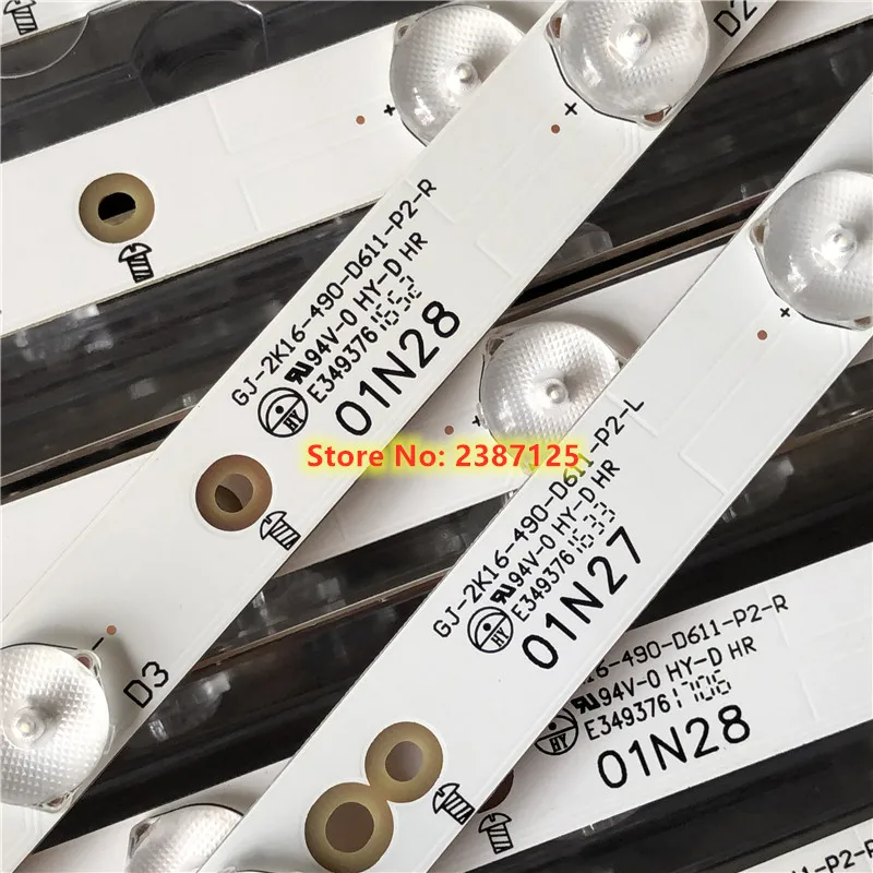 LED Backlight Strip  LBM490E0501-AJ-3(L)  LBM490E0601-AL-3(R) SVJ500A37 For 49PFS4131 49PUT4900 49PFS5531 49PFS5532 49PUS4900