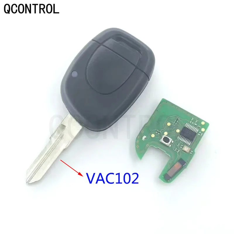 

QCONTROL Car Remote Key Suit for Renault Master Clio Twingo Kangoo PCF7946 Chip 433MHZ VAC102 Blade