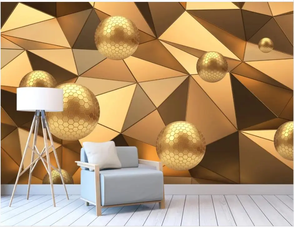 

Golden wallpapers stereo background 3d background wall 3d murals wallpaper for living room