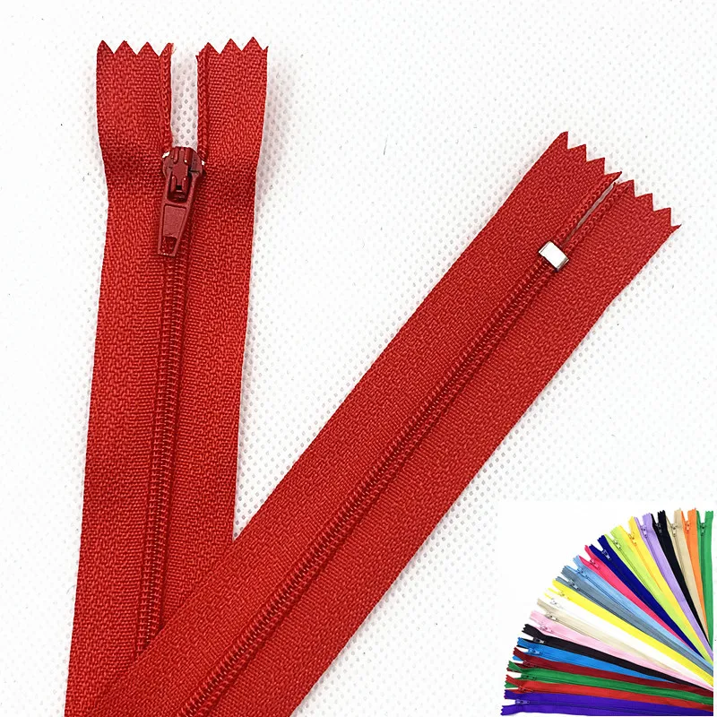 50Pcs 3# 40Cm (16 Inches) Closed Nylon Coil Zipper Tailor Sewing Process Are Available Zippers Bulk  (20 Colors)