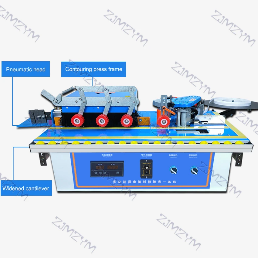 Wood Edge Banding Trimmer Machine Trimming End Cutting With Rotate Function For Straight Curve Cutting Woodworking Edge Bander