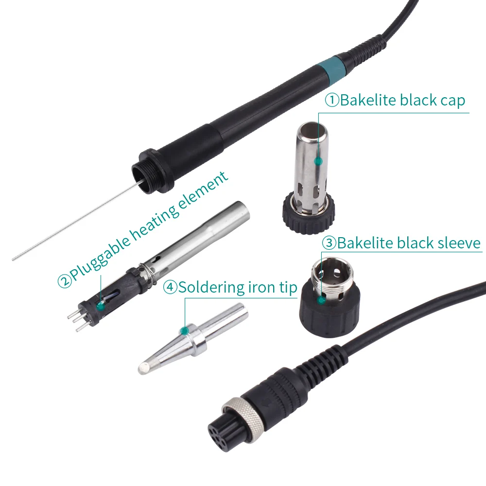 LUXIANZI Electric soldering iron Handle 936 203 205 T12 Soldering Stations Accessories Rework Station Welding Solder Repair Tool