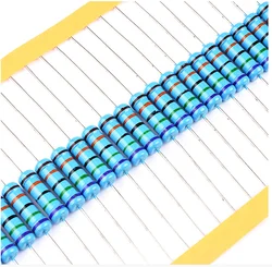 20 sztuk 1W maszyna do cięcia metalu z rezystor z folii 1% pięć kolor pierścień rezystor mocy 0.1 ~ 1M 2 4.7 10R 47 100 220 360 470 1K 2.2K 10K 22K 4.7K 100K Ohm