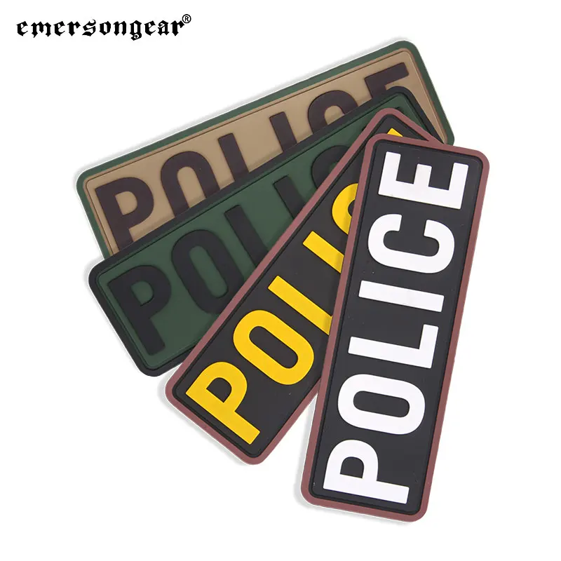 

Emersongear Tactical PVC Patch“POLICE” 15x5cm Morale Badge Emblem Sticker For Airsoft Plate Carrier Pouch Helmet Hunting Vest