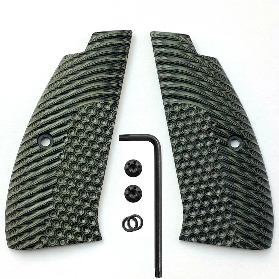 Anti-Slip Camping Handle G10 Grips for CZ75, CZ 75, Full Size, SP-01 Series, Shadow 2, 75B BD With screw