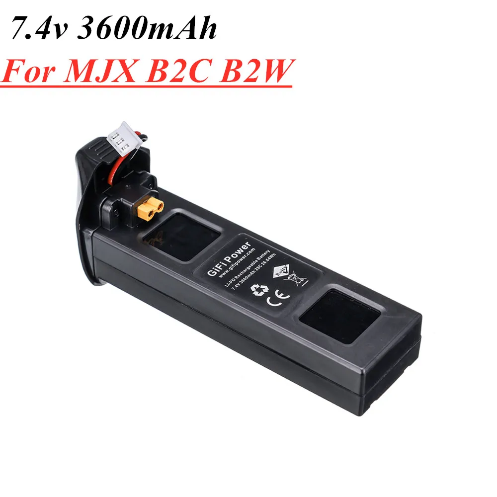 For MJX Bugs 2 B2W B2C battery and charger 7.4V 3600mah 25C Li-po Battery For MJX B2W B2C rc quadcopter drone spare parts