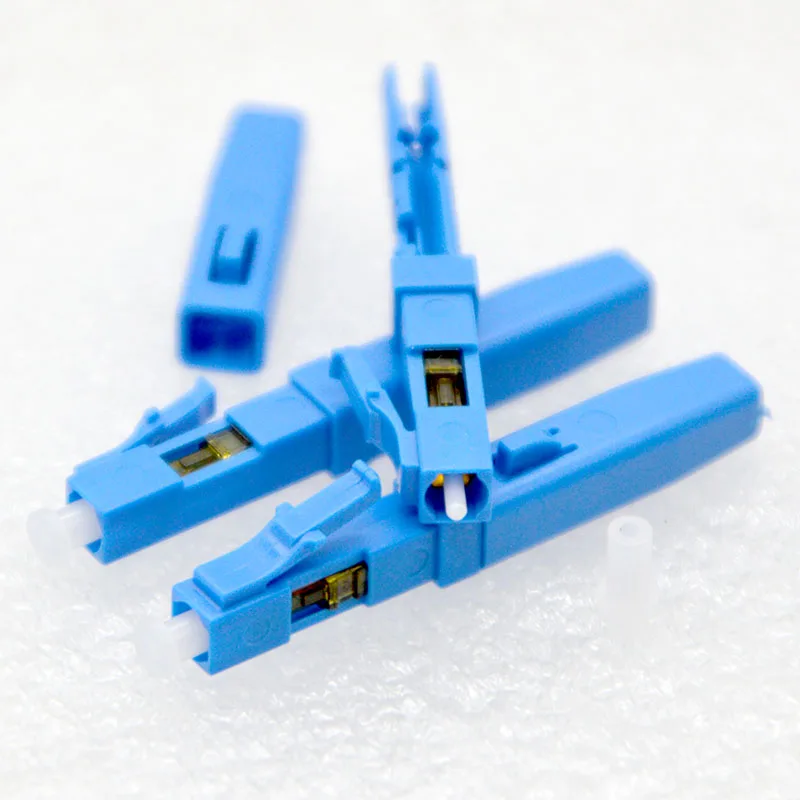 New LC UPC Optical Fiber Fast Connector LC Fiber Optical Quick Connector Rope Fiber 2.0*3.0 Leather Cable discount wholesale