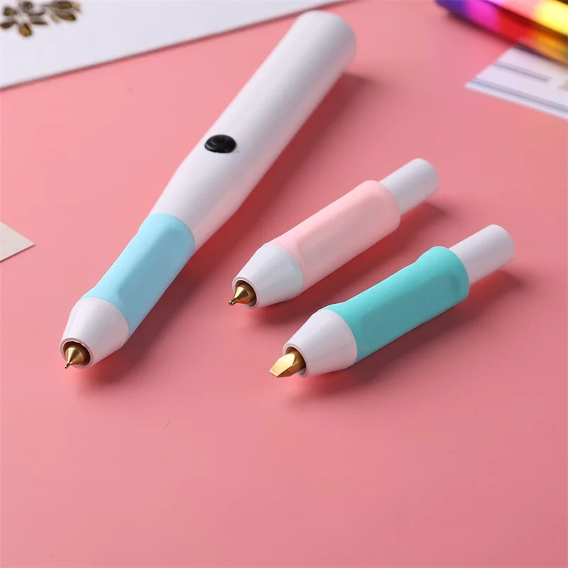 All-In-One Kit New Size Heat Foil Pen for Making Craft Designs Cards Album Usb Powered Slim Handle Paper Leather Plastic