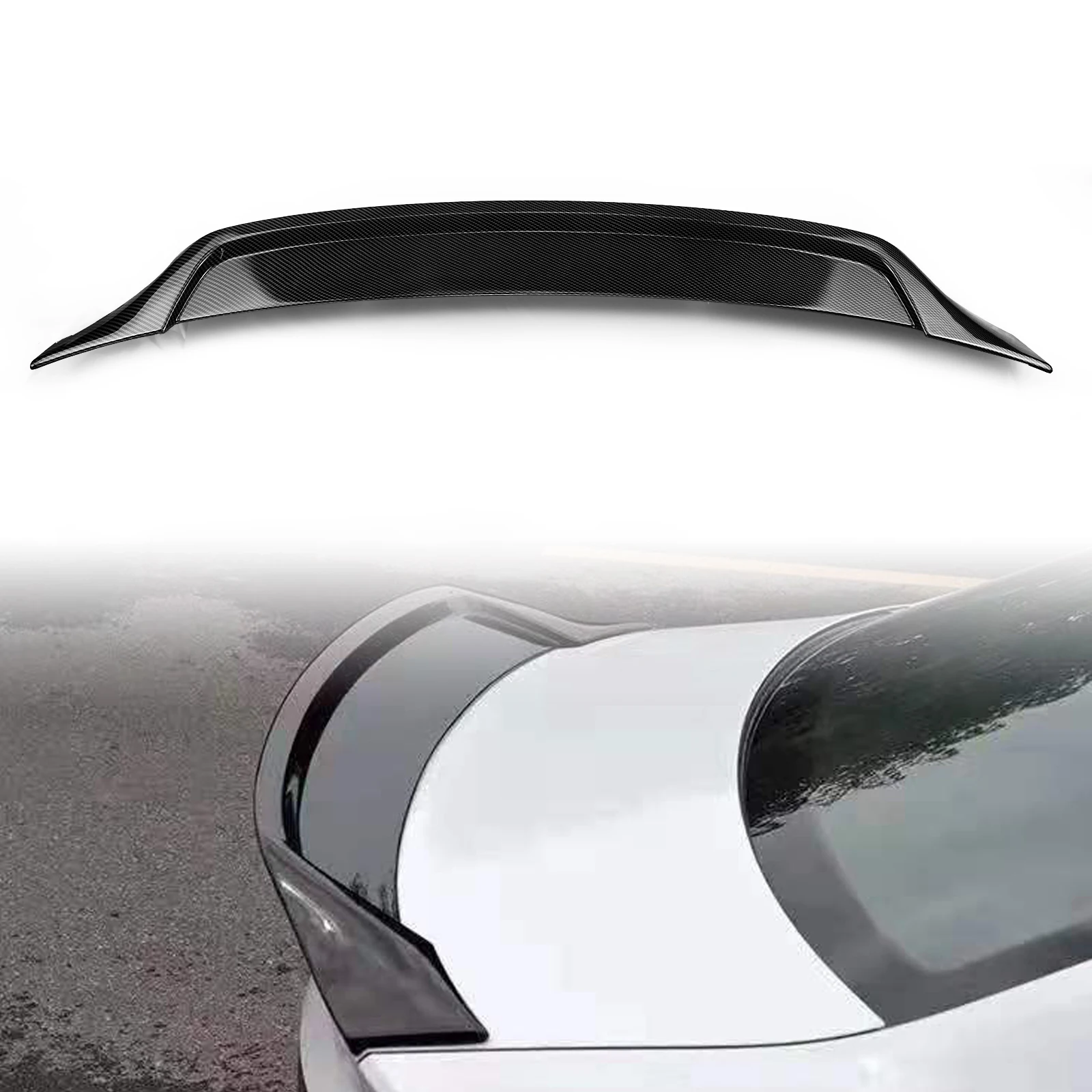 

For Audi A3 S3 RS3 Sedan 2013-2020 Rear Spoiler Wing Carbon Fiber Look/Gloss Black Tailgate Trim Car Trunk Lid Roof Splitter Lip