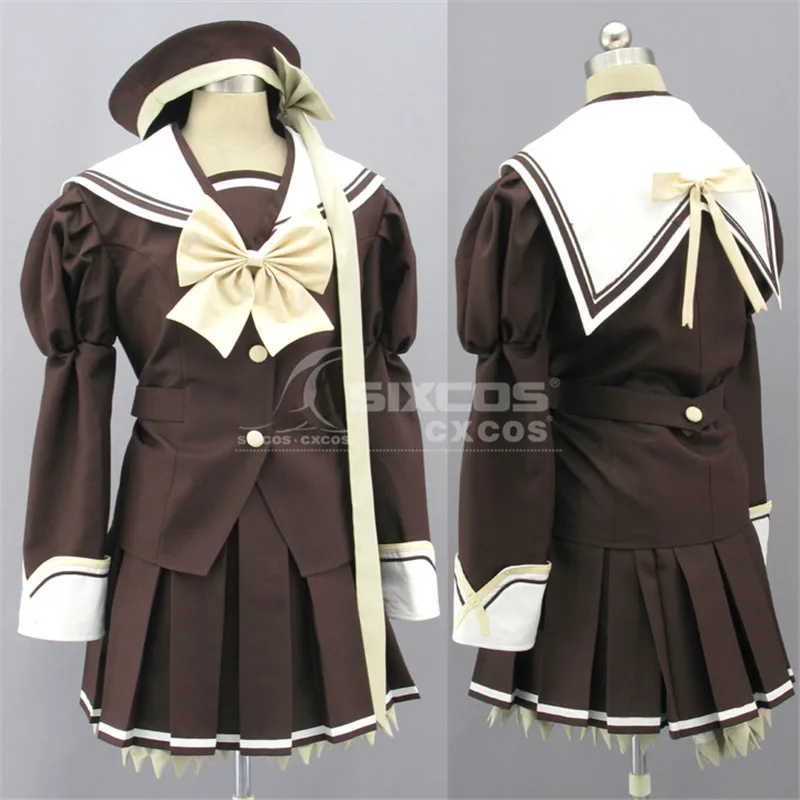 Game New Arrival  SHUFFLE Cosplay Costume Girl's Winter Brown Uniform Skirt Suit  Female Role Play Clothing Custom-Make Any Size