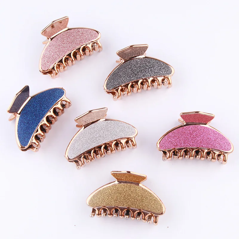 New fashion Shining Girls Hairpins Crab Hair Claw Clamp Women Barrettes Scrub Hair Clips Hair Accessories Headwear