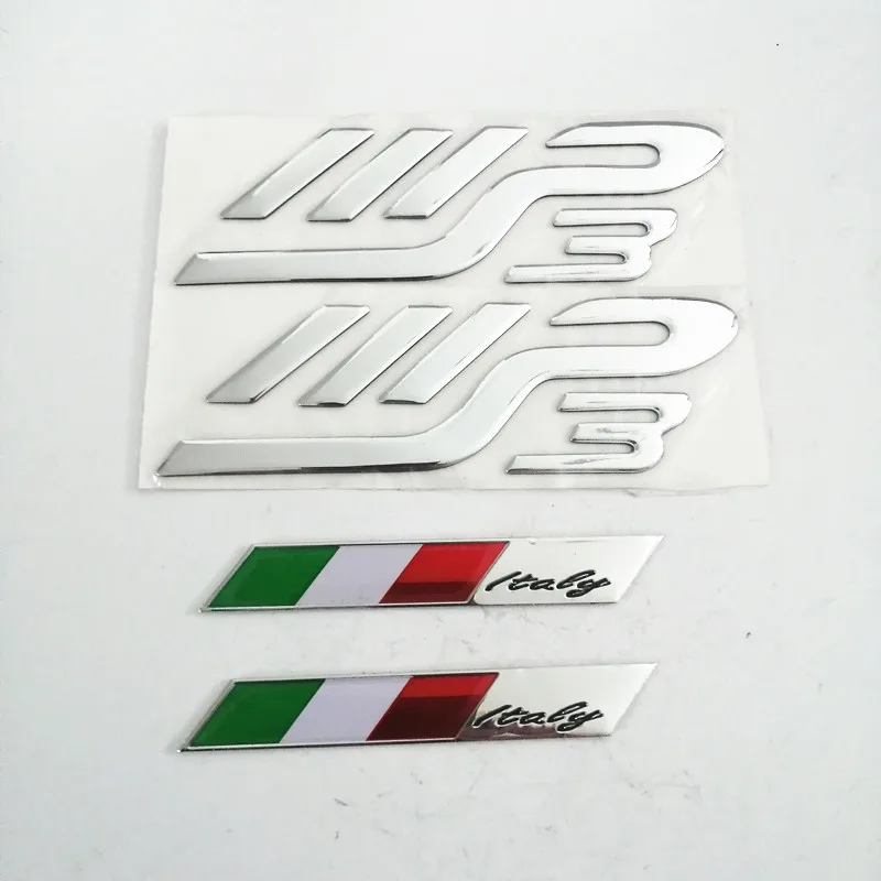 Silver Italy Italia Sticker Emblems 3D Logos Motorcycle Stickers For PIAGGIO MP3 125 300 400 500 Moto Scooter