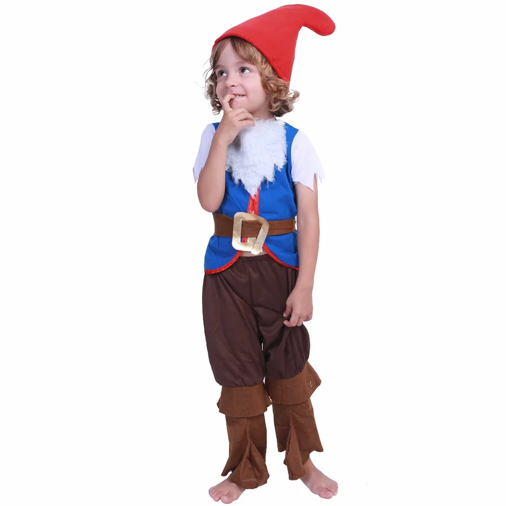 Fairy Tale Seven Dwarfs Boy Cosplay Costume Christmas Holiday Elf New Year Boys Girls Suits