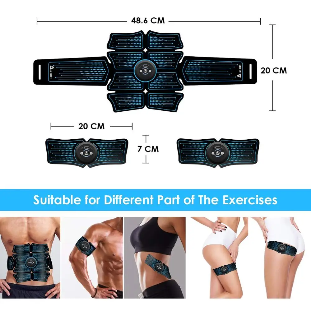 Abdominal Muscle Stimulator EMS Trainer  Abs Fitness Equipment Training Gear Muscles Electrostimulator Toner Exercise for Men