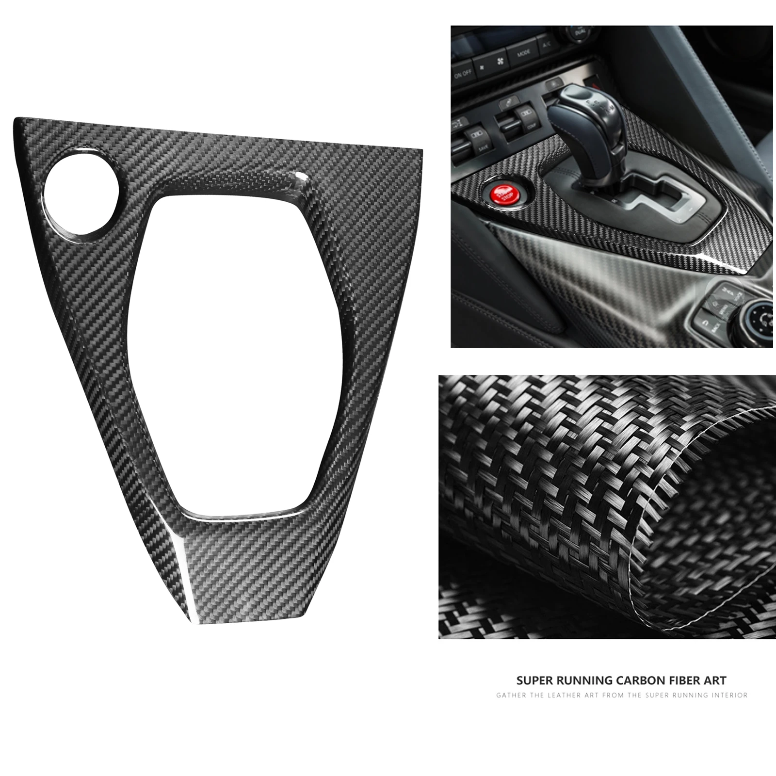 

Matte/Gloss Dry Carbon Fiber Gear Shift Box Panel Cover Trim Shifter Frame For Nissan R35 GTR 2017 2018 2019 2020 2021 2022 2023