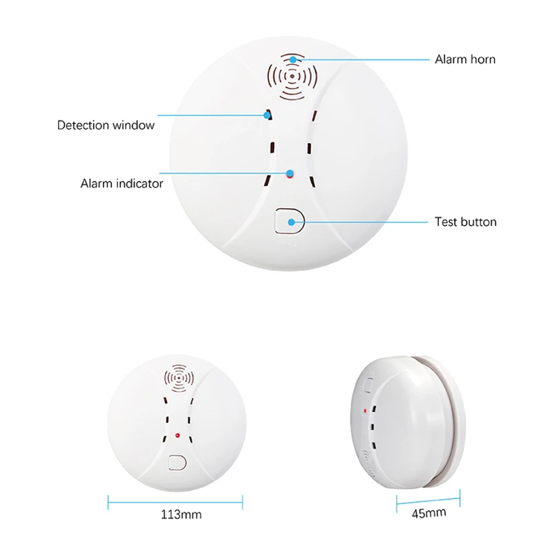 Detectores de humo inalámbricos para el hogar, Sensor de seguridad para la cocina, uso independiente, conexión GSM, WIFI, alarma, 433MHz