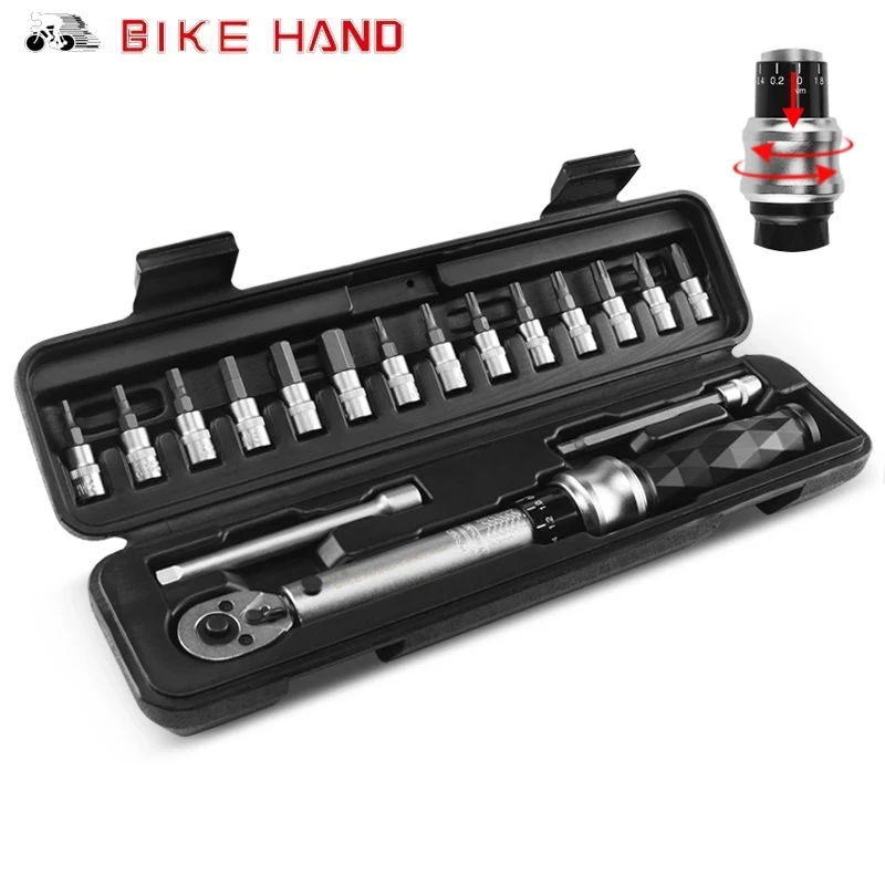 Bike Hand Bike Tools 1-25 NM Bike Ratchet Torque Wrench Kit Multi Tool Bicycle Repair Tools Hexagon Key Set Bike Accessories