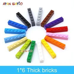 40pcs DIY Building Blocks Thick Figures Bricks 1x6 Dots Educational Creative Size Compatible With 3009 Plastic Toys for Children