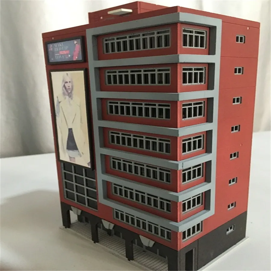 1/150 160 scena architektoniczna Abs Model Diy budynek centrum handlowego dla modelarza Hobby