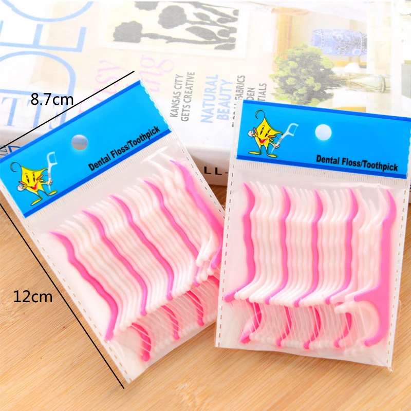 

Dental Floss Toothpick Disposable Dental Floss Sticks Hotel Travel Family Dental Floss With Toothpick individual packing