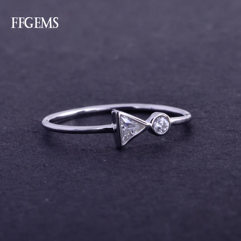 

FFGems Elegant100% 10K Gold Ring Sterling Moissanite EF Color Au417 Fine Jewelry For Women Lady Engagement Wedding Party Gift