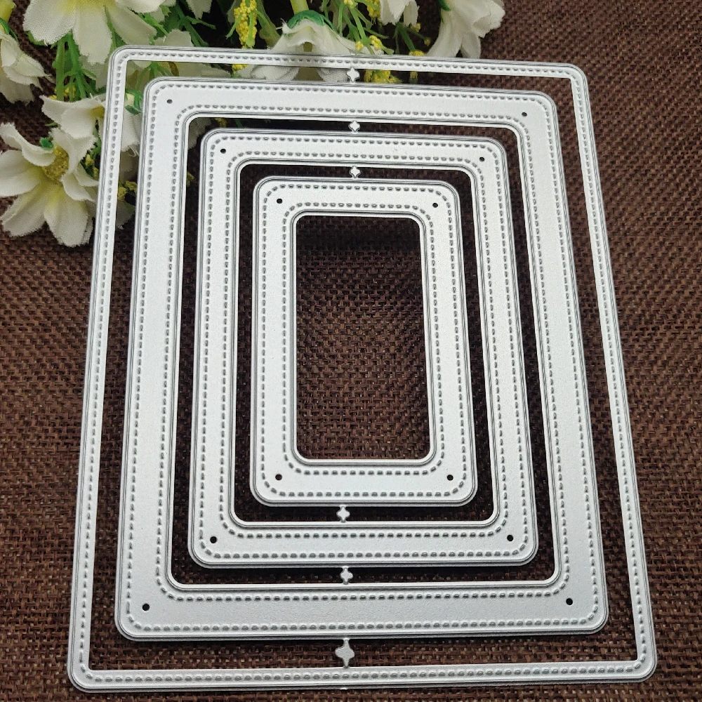 Stitched rectangle frame decorationMetal Cutting Dies For DIY Scrapbooking Album Embossing Paper Cards Decorative Crafts