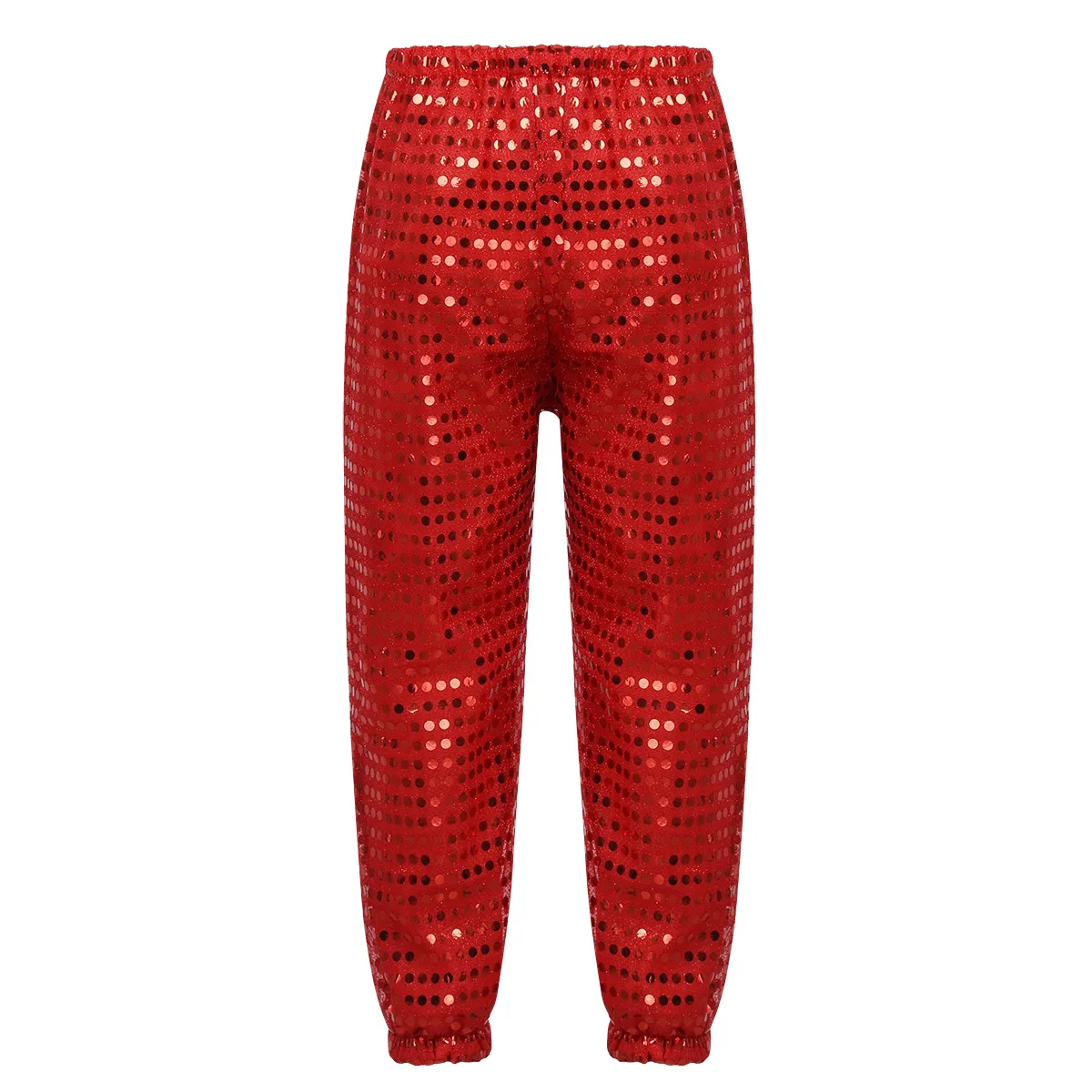 Kids Hip-hop Jazz Stage Performance Dance Costumes Girls Boys Street Dancing Shiny Sequins Dance Pants Trousers Dancewear