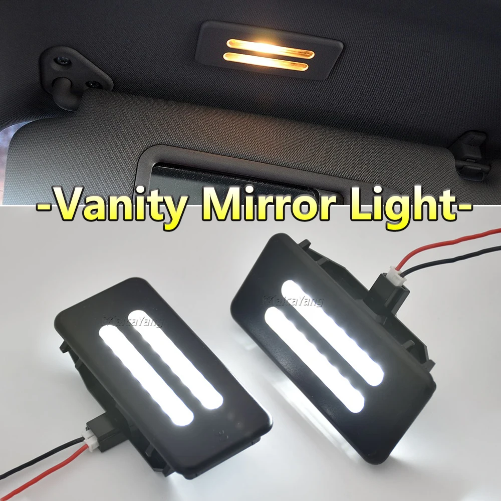 Energy Saving 2Pcs LED Interior Sun Visor Vanity Mirror Lamps Reading Lights For BMW X5 E70 X3 F25 E90 E91 E92 E60 E61 X6 E71