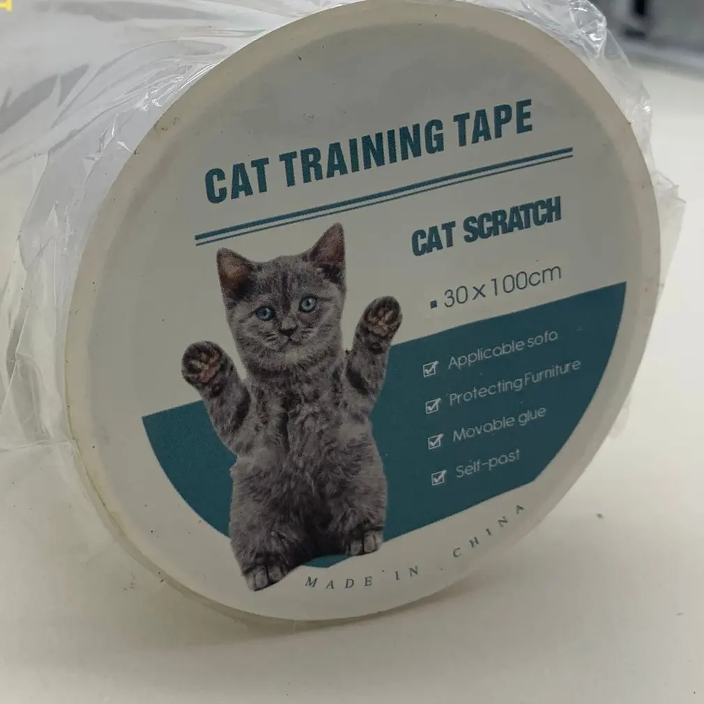 Protector de muebles para gatos, rollo de cinta antiarañazos, prevención de arañazos, pegatina transparente para sofá