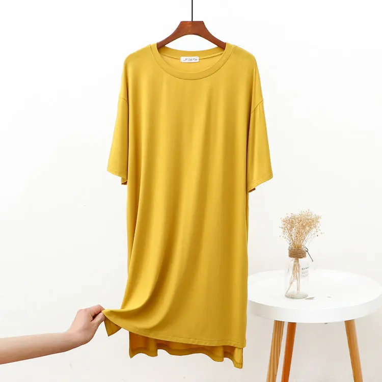 Half Sleeve Spring Summer Night Dress Women Modal Sleepwear Loose Ladie's Nightshirt Sleeping Home Clothes Female Nightgowns