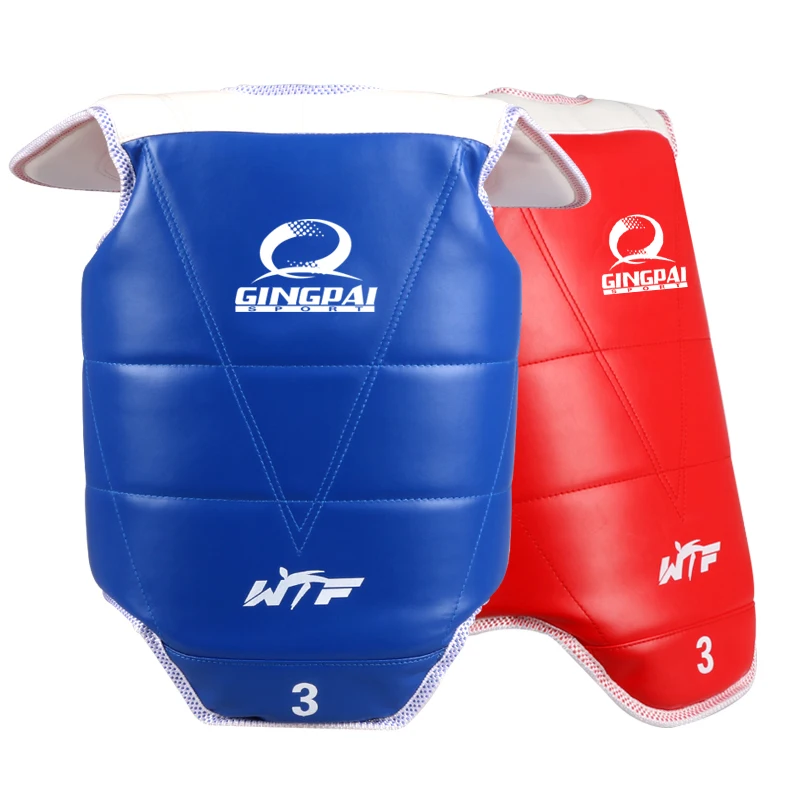 

Тхэквондо WTF защита для тела Sparring Gear нагрудная защита WTF Tae Kwon Do каратэ однотонный Реверсивный нагрудный протектор для детей и взрослых
