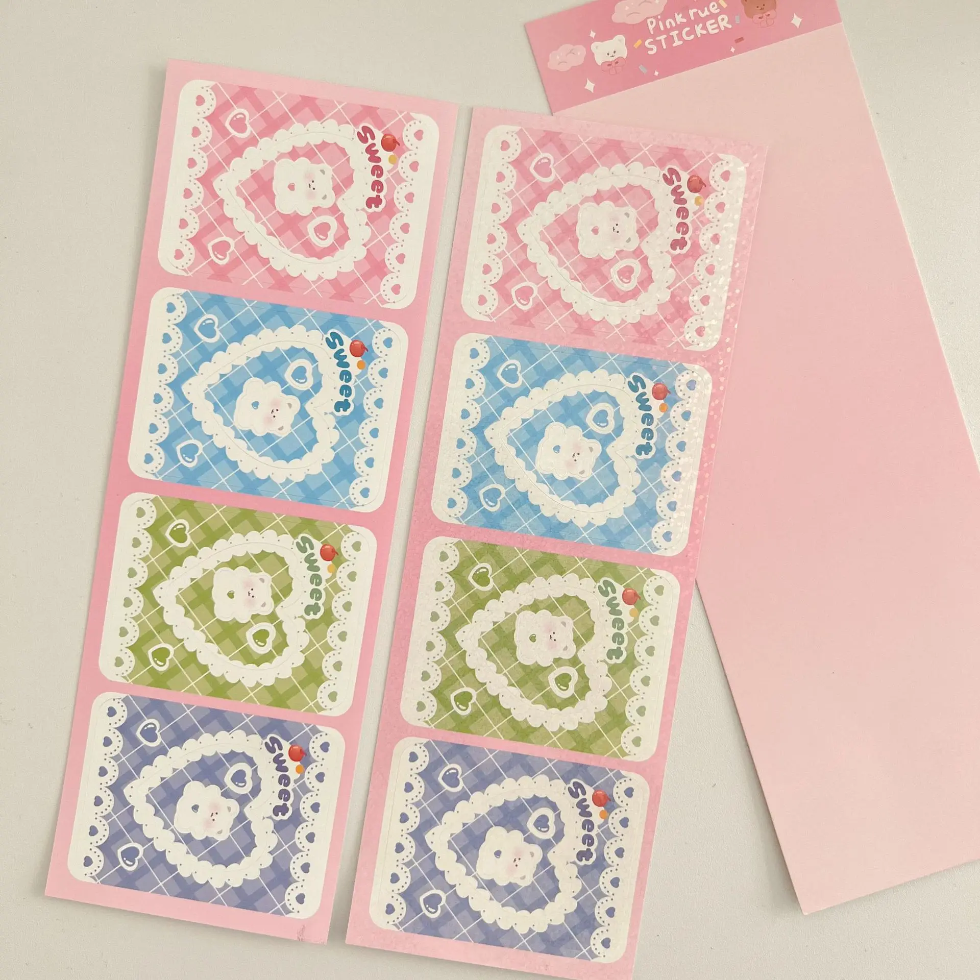Korean Ins Kawaii Love Photo Album Frame Tags Sticker Polaroid Idol Card Scrapbook Cute Stationery Decorative Sticker Aesthetic