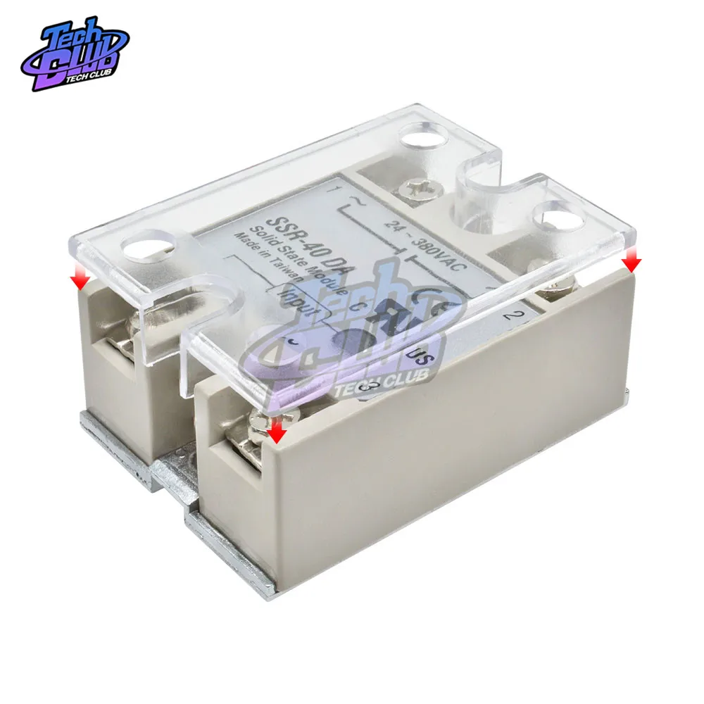 5PCS Plastic SSR Transparent Protection of Solid State Relay Front Cover Stand Suitable for DC-DC AC-AC DC-AC